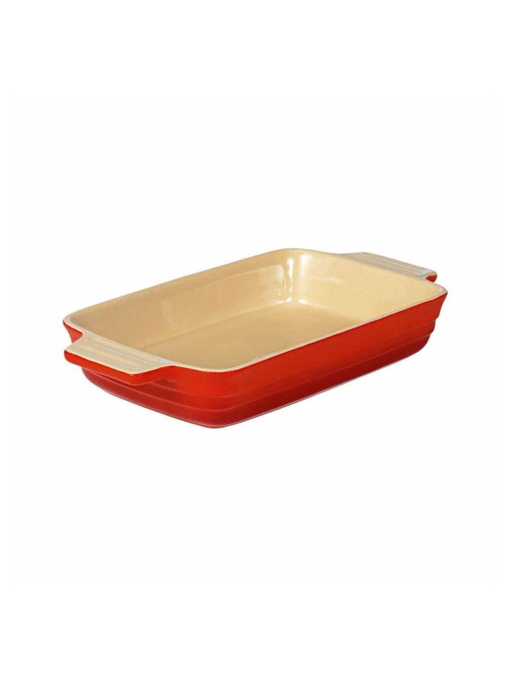 LE CREUSET Classic Stoneware Rectangular Baking Dish Carmin Red 25cm NWT